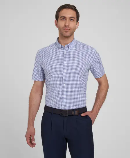 Men Shirt Slim Fit HENDERSON SHS-0600-S BLUE